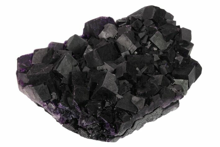 Dark Purple Cubic Fluorite Crystal Cluster - China #132754